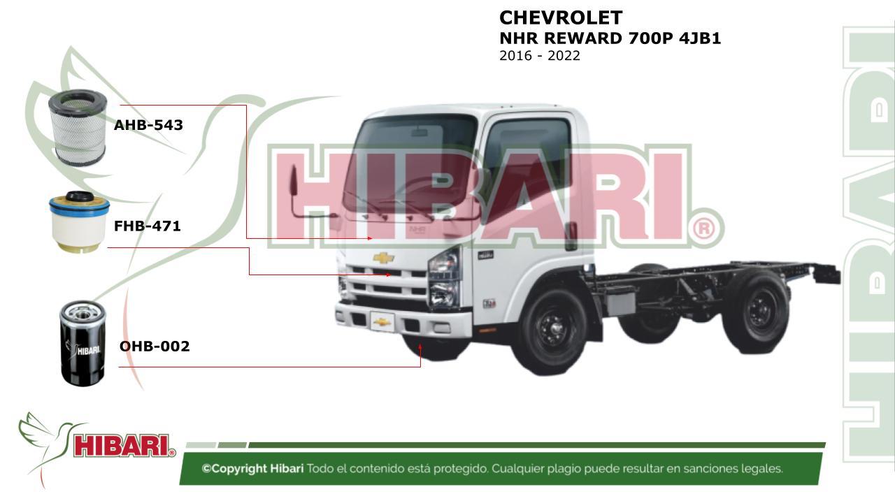 Lee más sobre el artículo CHEVROLET  NHR REWARD 700P 4JB1  2016 – 2022
